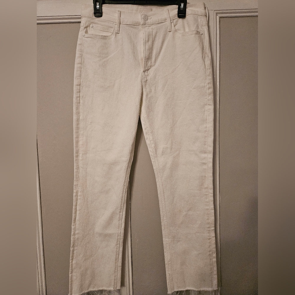 MOTHER Off-White Denim Pants